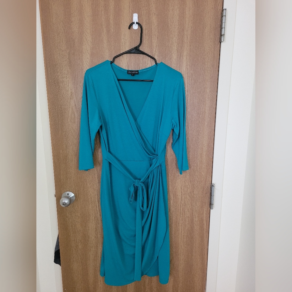 Berydress 3/4 Sleeve Wrap Dress